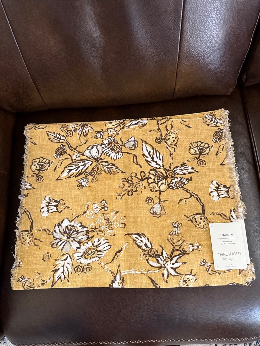 Threshold Set of 4 NWT Fringed Placemats 14" x 19"